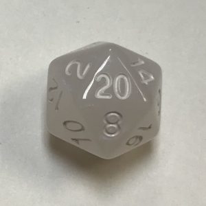 20 Sided Blue Frost Aurora Borealis Dice - DiceEmporium.com