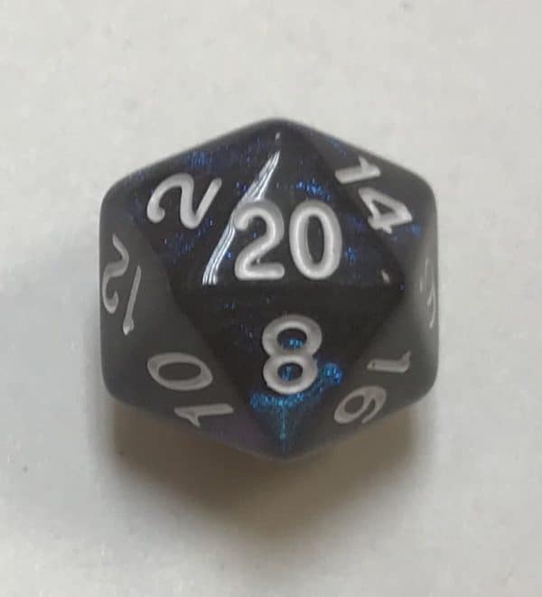 20 Sided Night Sky Aurora Borealis Dice - DiceEmporium.com