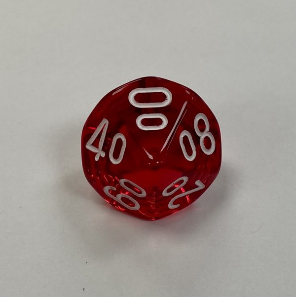 Red 10 Sided % Chessex - DiceEmporium.com