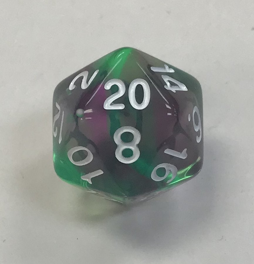 20 Sided Violet Evergreen HD Dice - DiceEmporium.com