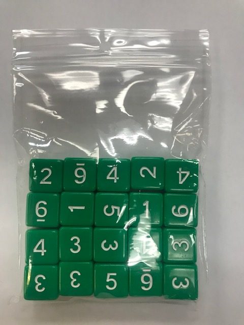 Green Opaque d6 HD Set of 20 Dice - 6 Sided - DiceEmporium.com