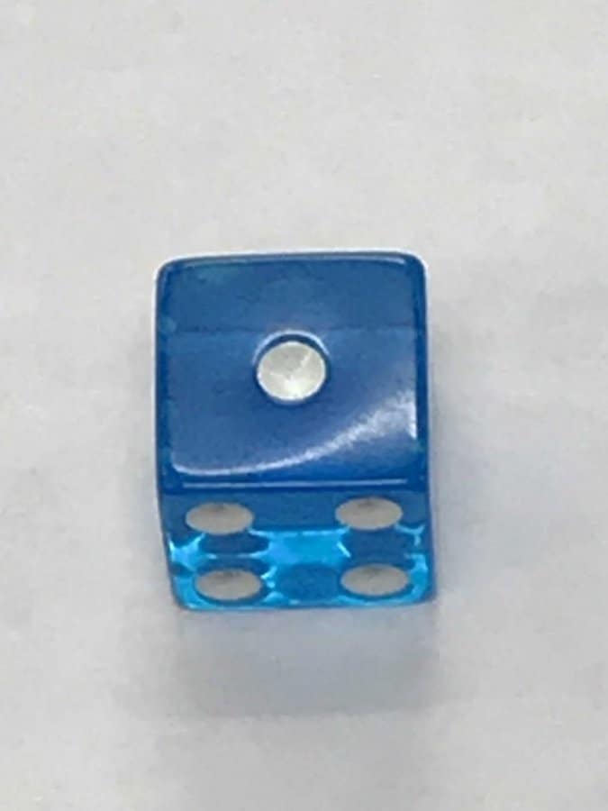 16mm Blue Transparent Dice Koplow - DiceEmporium.com