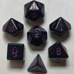 Black Opaque Purple Ink 7 die set - DiceEmporium.com