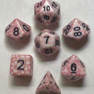 Red Web 7 die set - DiceEmporium.com