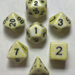 Yellow Web 7 die set - DiceEmporium.com