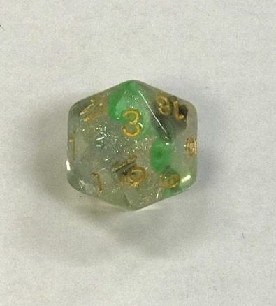 Luminous Venom 20 Sided Dice - DiceEmporium.com