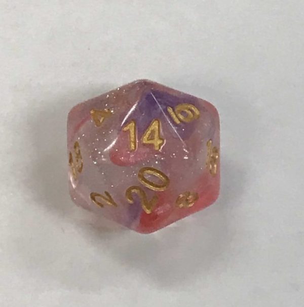 Luminous Ruby 20 Sided Dice - DiceEmporium.com