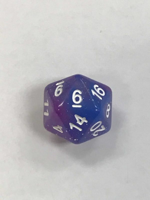 Blue Purple Galaxy 20 Sided Dice - DiceEmporium.com