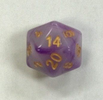 Purple Jade 20 Sided Dice - DiceEmporium.com