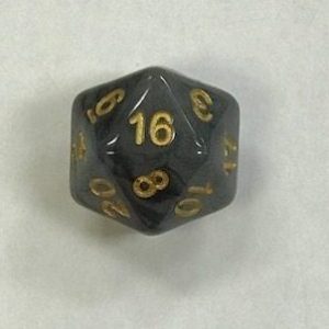 Black Jade 20 Sided Dice - DiceEmporium.com