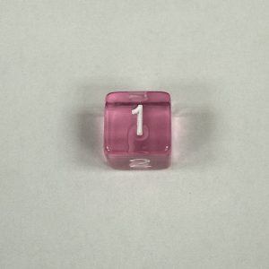 Transparent Pink d6 - Dice Emporium