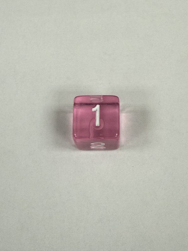 Transparent Pink d6 - Dice Emporium