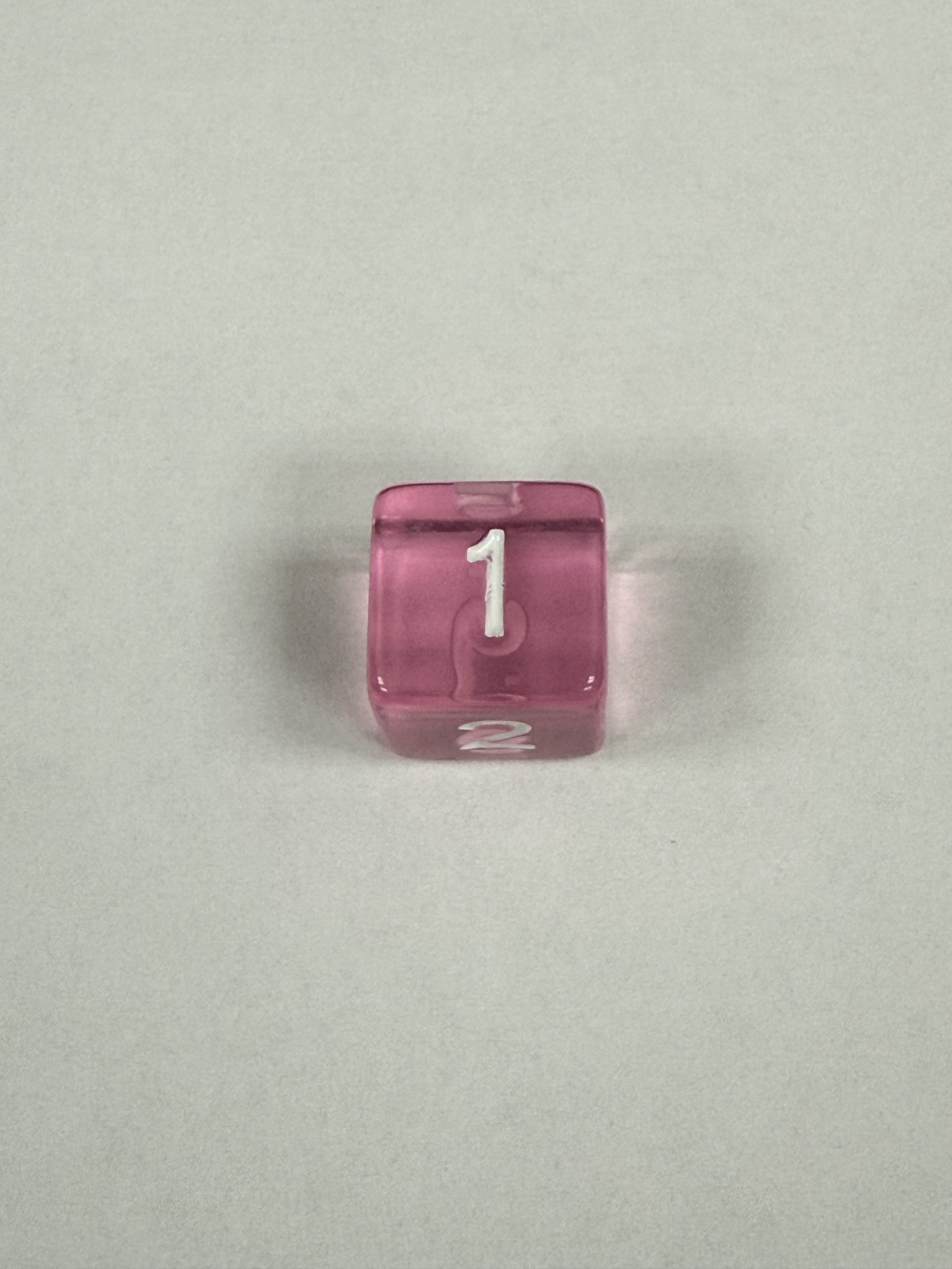 Transparent Pink d6 - Dice Emporium