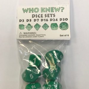 Who Knew Dice Set - 6 Dice