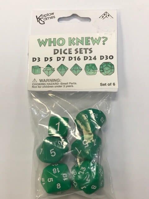 Who Knew Dice Set - 6 Dice