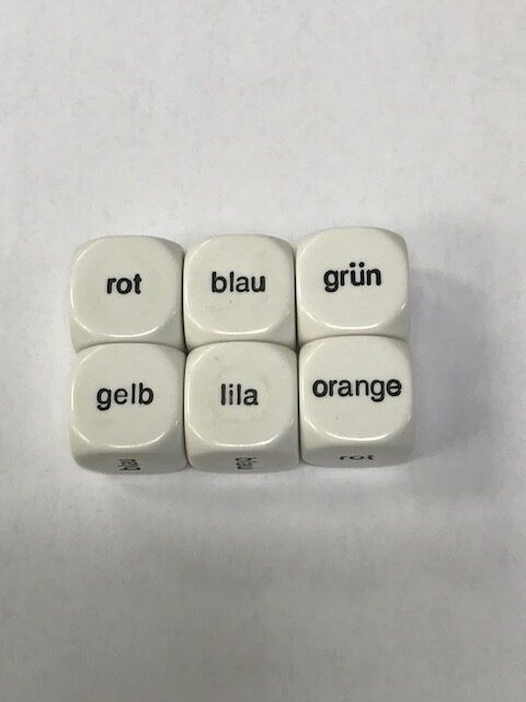 German Color Word - 6 Sided
