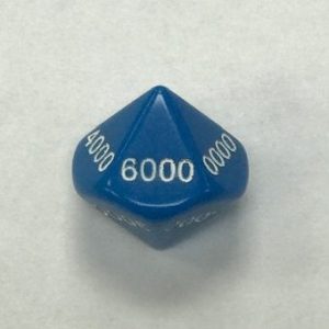 16mm Blue Thousands Place Value Dice - DiceEmporium.com