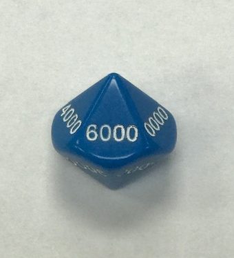 16mm Blue Thousands Place Value Dice - DiceEmporium.com