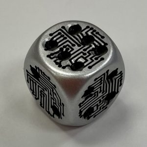 Aluminum Circuit Design d6 - DiceEmporium.com