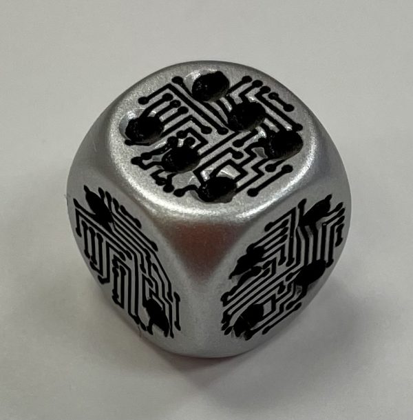 Aluminum Circuit Design d6 - DiceEmporium.com