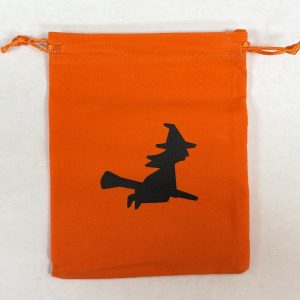 Orange Velvet Witch Bag - Dice Emporium