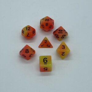 HD Orange Yellow Glow in the Dark Dice - The Dice Emporium