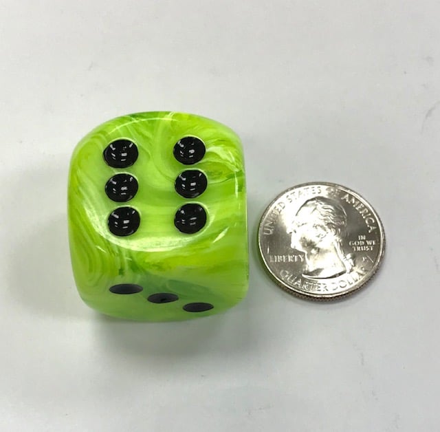 Vortex 30mm Bright Green/black - DiceEmporium.com