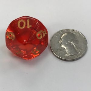 Red Countdown d10 - DiceEmporium.com