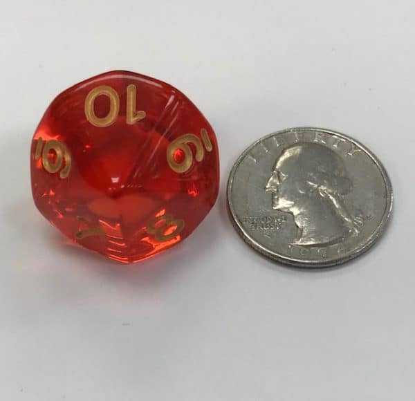 Red Countdown d10 - DiceEmporium.com