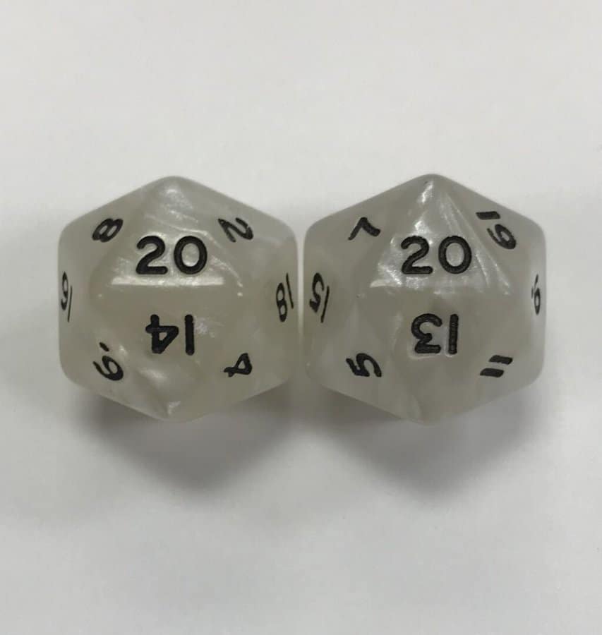 White High Roller 2020 Die - DiceEmporium.com