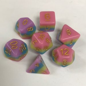 Layered 4 Color Opaque 7 Die Set - DiceEmporium.com