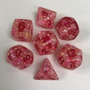 Pink Ball 7 Die Set - DiceEmporium.com