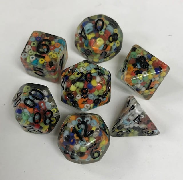 Colorful Circle 7 Die Set - DiceEmporium.com