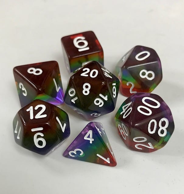 Layered 5 Color 7 Die Set - DiceEmporium.com