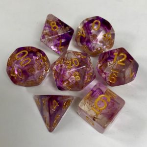 Transparent Purple with Fireworks - Gold Numbers/SG2