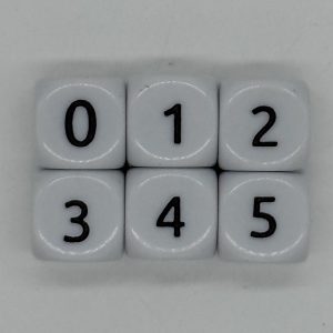 Numbers 1-5 - dice emporium