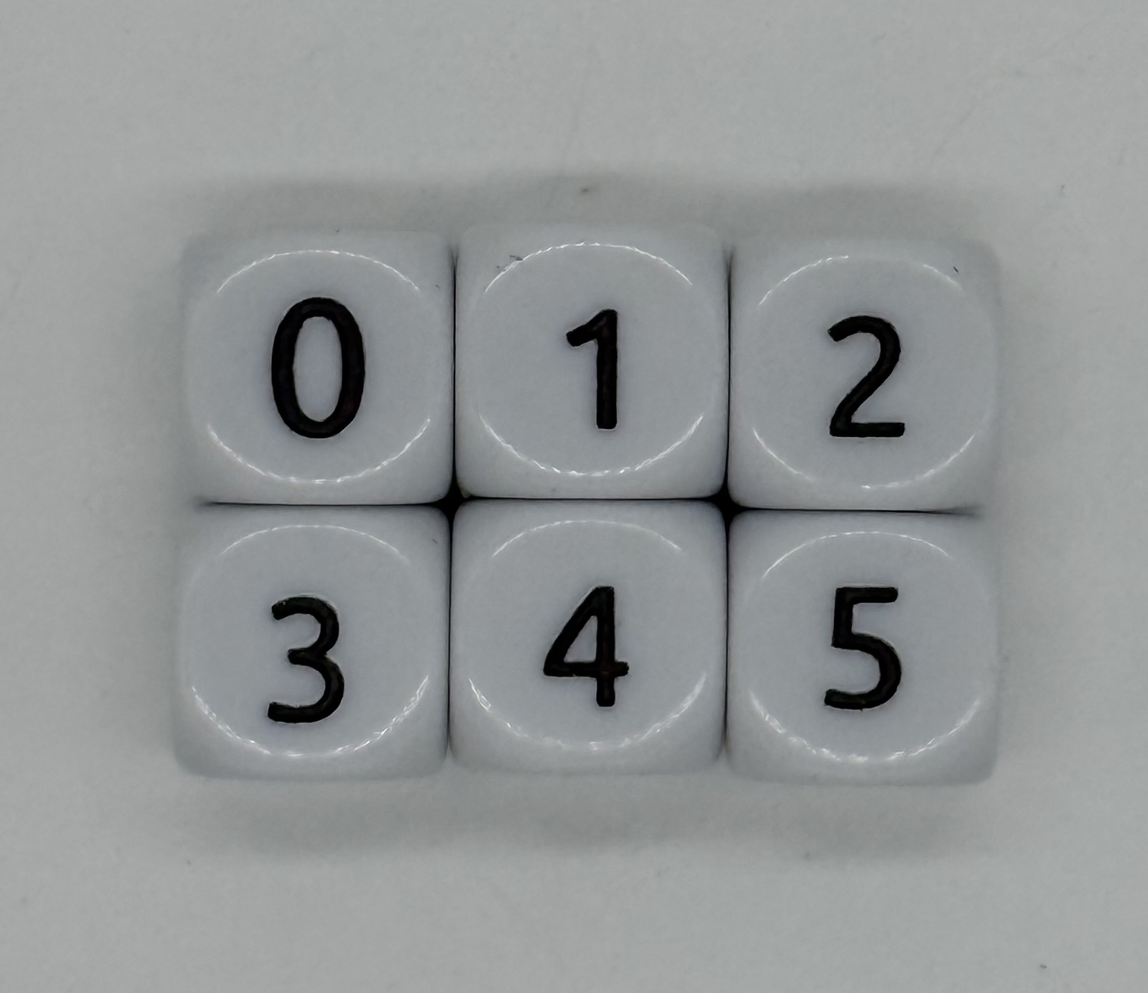 Numbers 1-5 - dice emporium