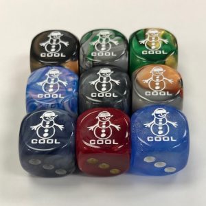 Cool Snowman d6 - DiceEmporium.com