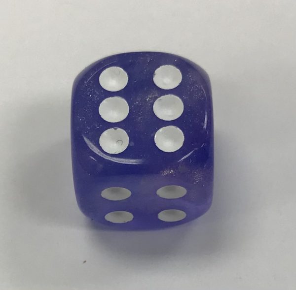 16mm Purple/white - DiceEmporium.com