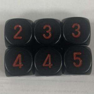 16mm Averaging Dice Black/red all sided - DiceEmporium.com