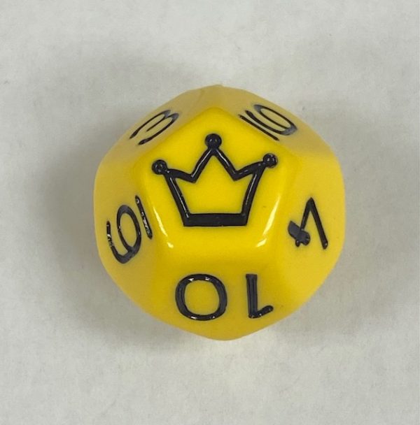 Yellow 12 Sided Crown Dice - DiceEmporium.com