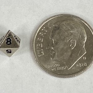 Micro Metal Silver d8 - DiceEmporium.com