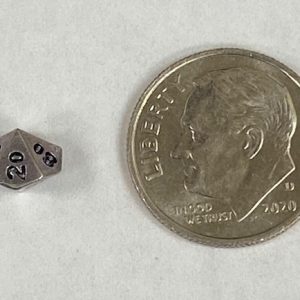 Micro Metal Silver d10 tens - DiceEmporium.com