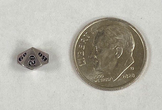 Micro Metal Silver d10 tens - DiceEmporium.com