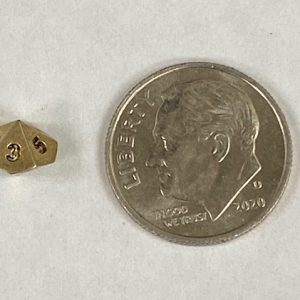 Micro Metal Gold d10 - DiceEmporium.com