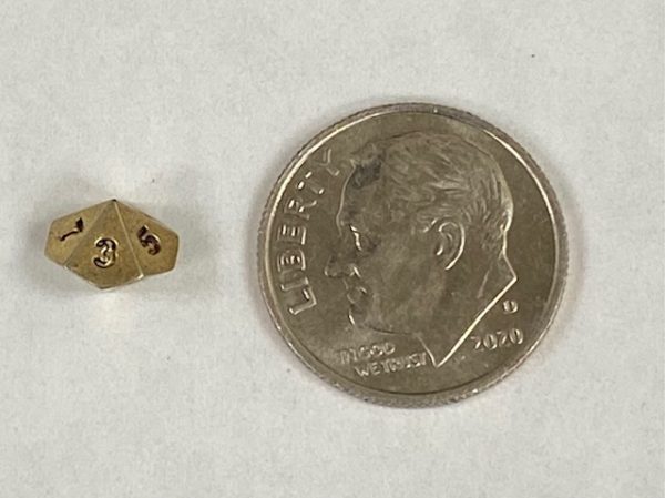 Micro Metal Gold d10 - DiceEmporium.com