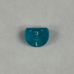 d3 Teal/white translucent dice - DiceEmporium.com
