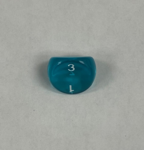 d3 Teal/white translucent dice - DiceEmporium.com