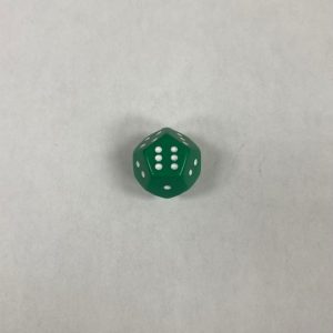Green 12 Sided Spotted die - DiceEmporium.com