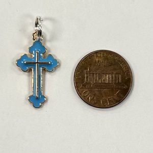 Blue Cross Charm - DiceEmporium.com